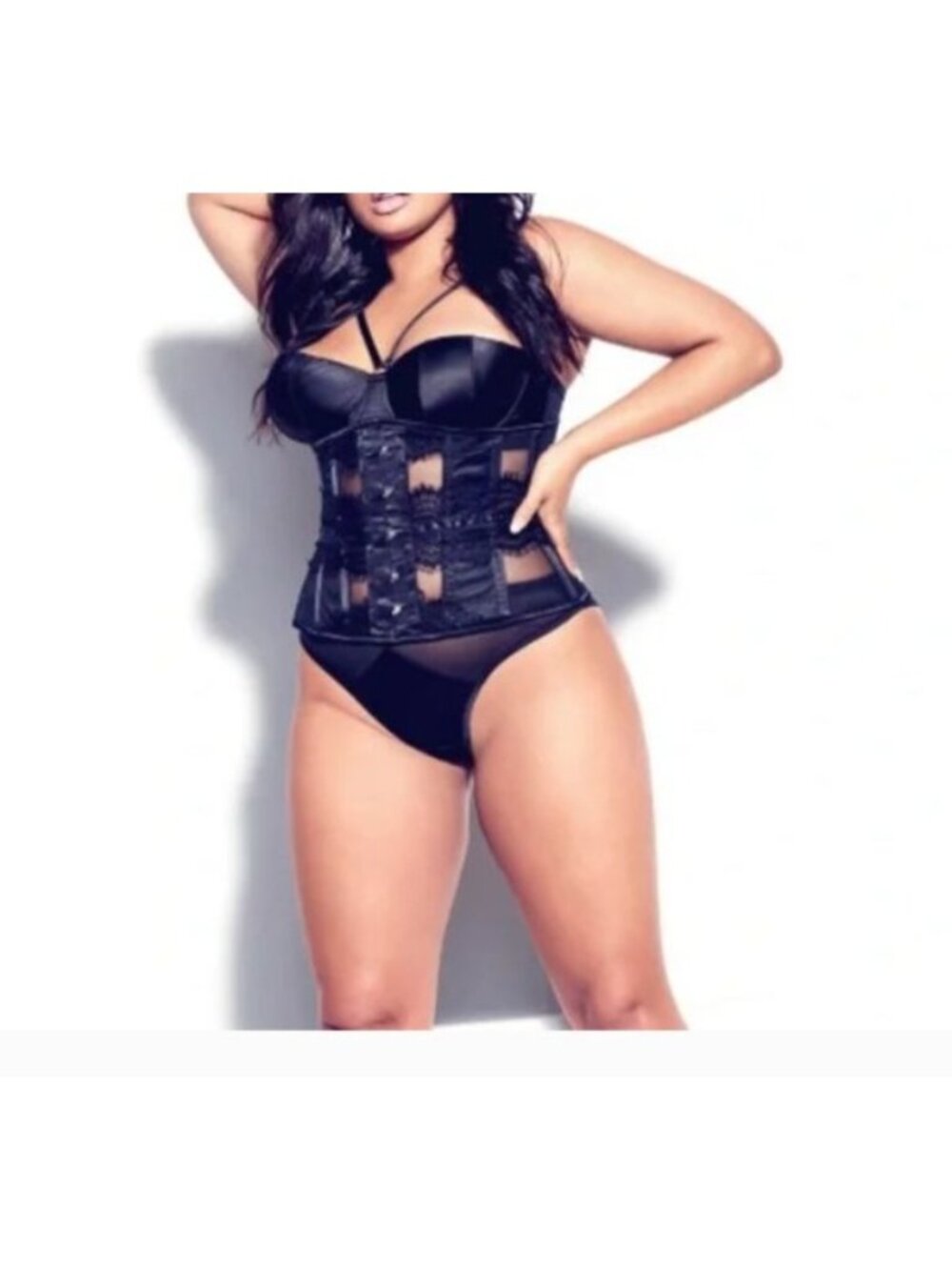 Fox & Royal City Chic Black Betty Trim Underbust Corset Sz 34 (39/40" Waist) NEW